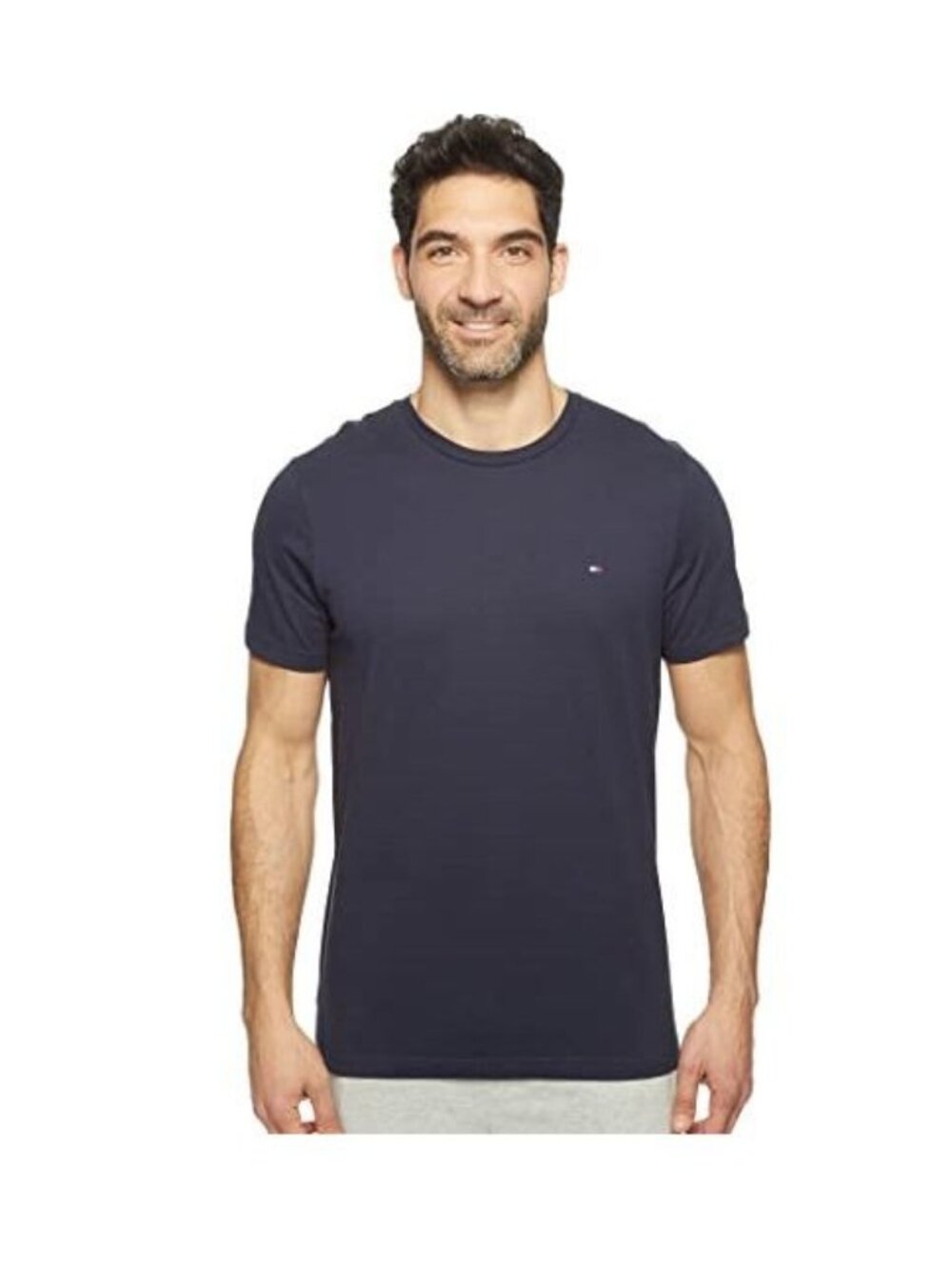 ⭐Tommy Hilfiger Sz XL Mens Tee T-Shirt Round Neck Short Sleeve Solid Navy Blue⭐